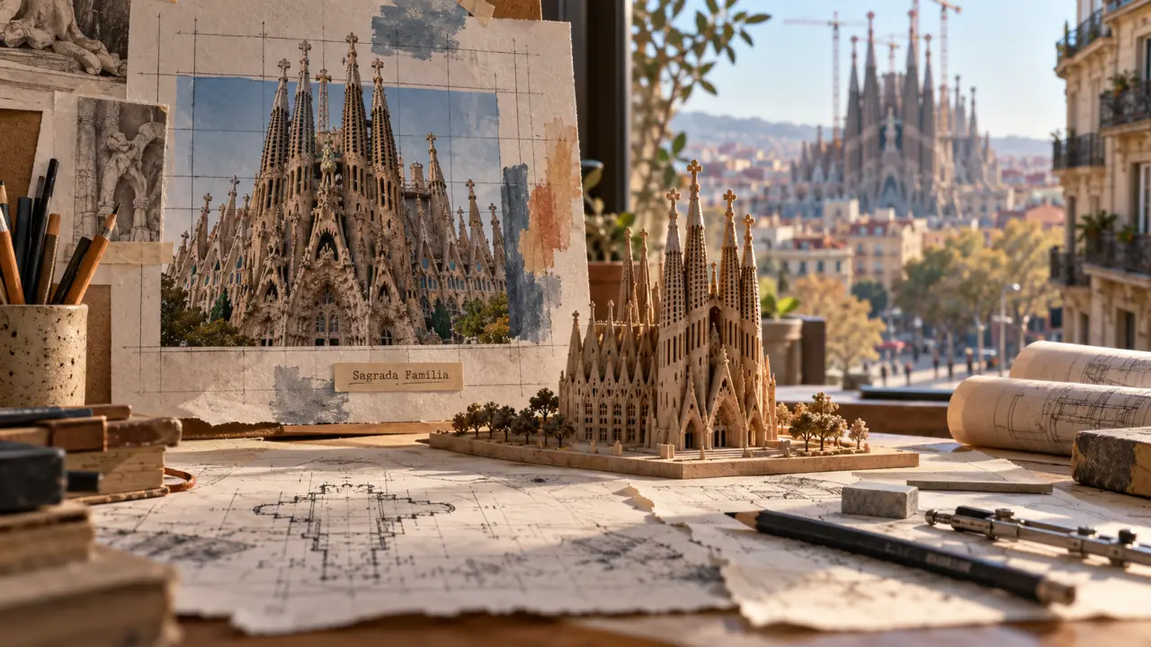 basilica de la sagrada familia en barcelona, diseño y torres infinitas