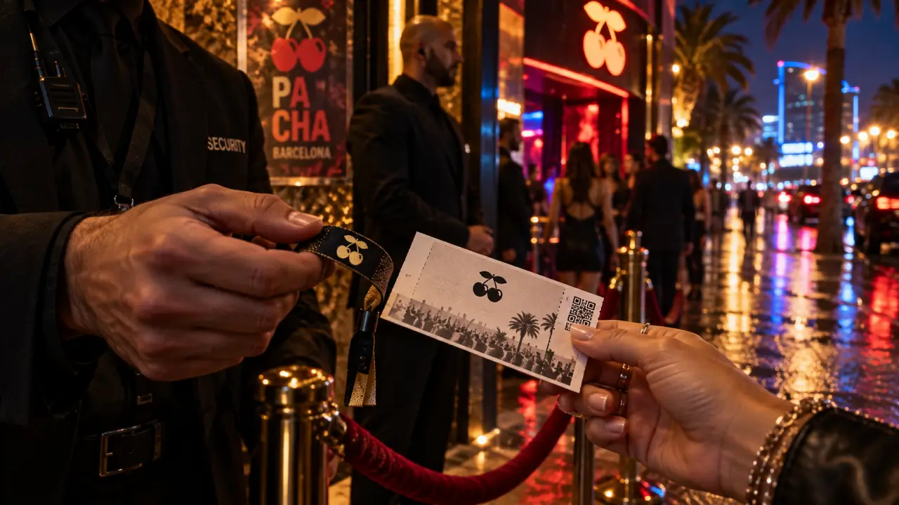 Disco Pacha Barcelona: pulsera y entrada en el control de acceso