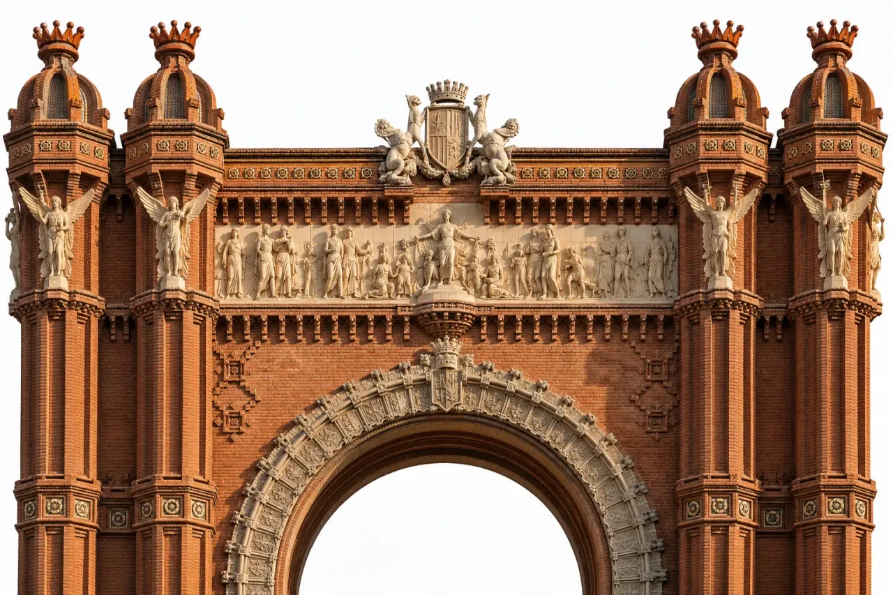 Frisos y esculturas del Arco de Triunfo de Barcelona