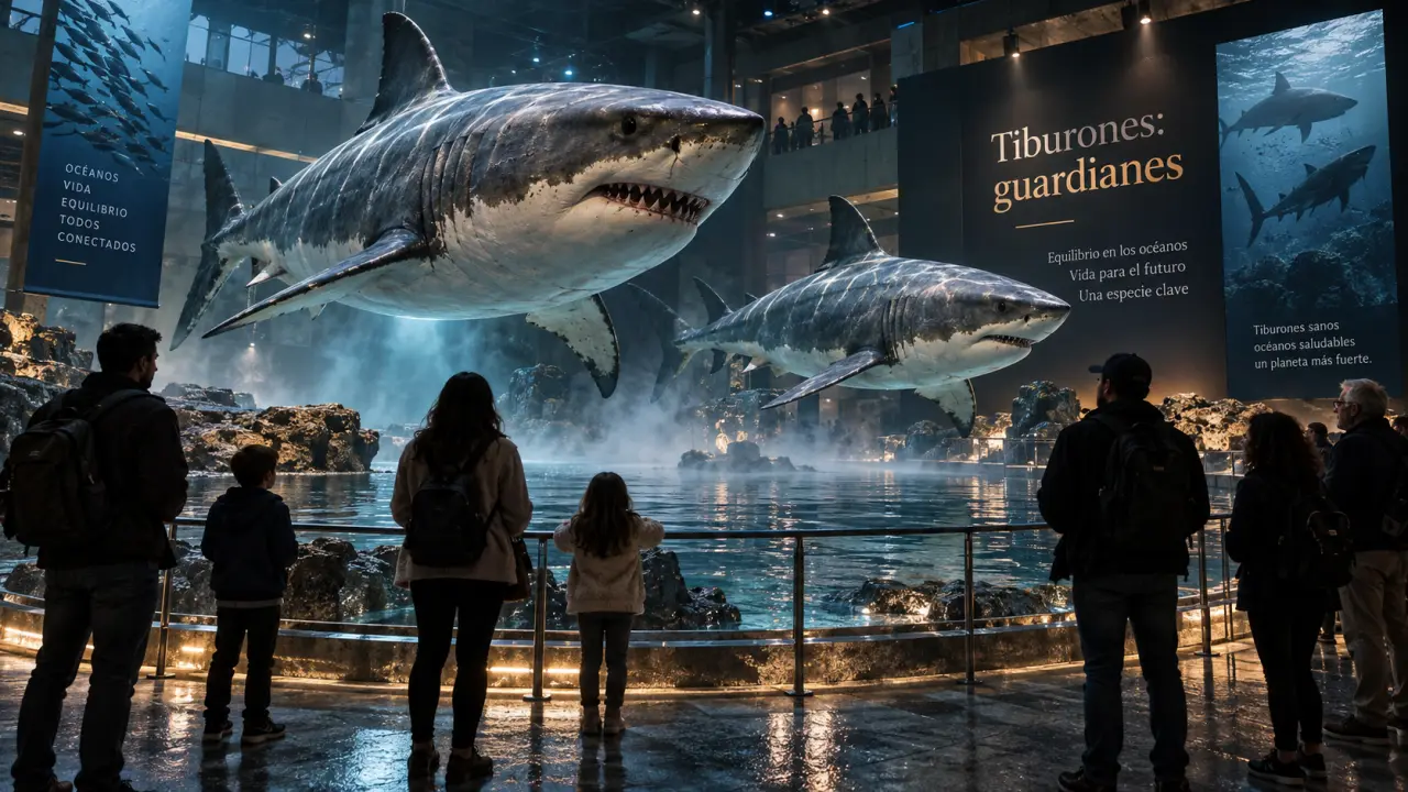 Diez tiburones a tamaño real en una exposición del CosmoCaixa